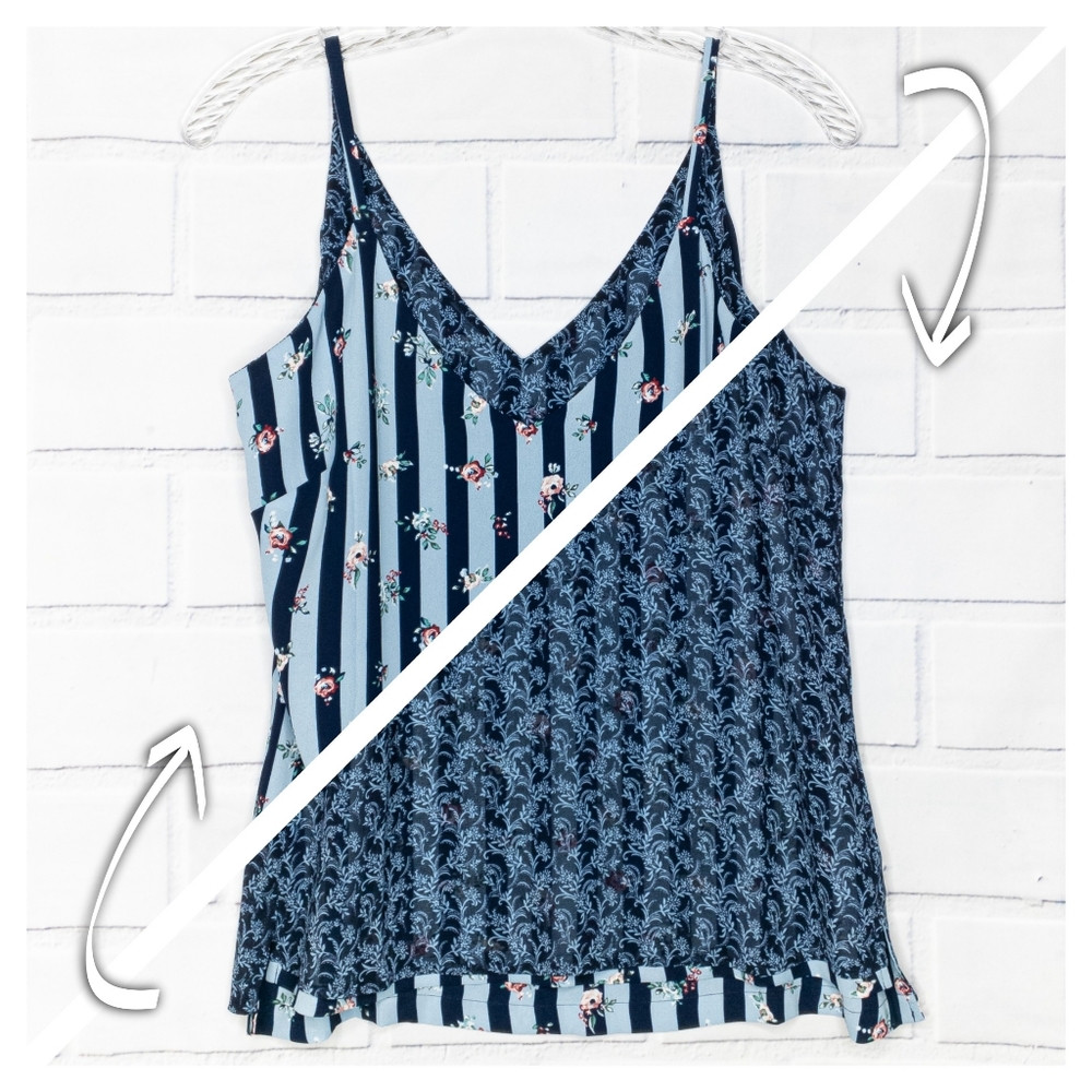 WHBM》Reversible! 2 in 1•Floral Stripe•Camisole Top